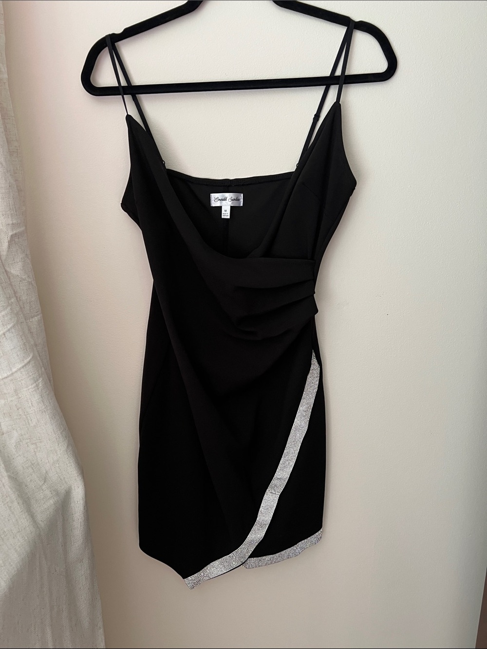 NWOT Emerald Sundae Black Mini Dress with Silver Trim